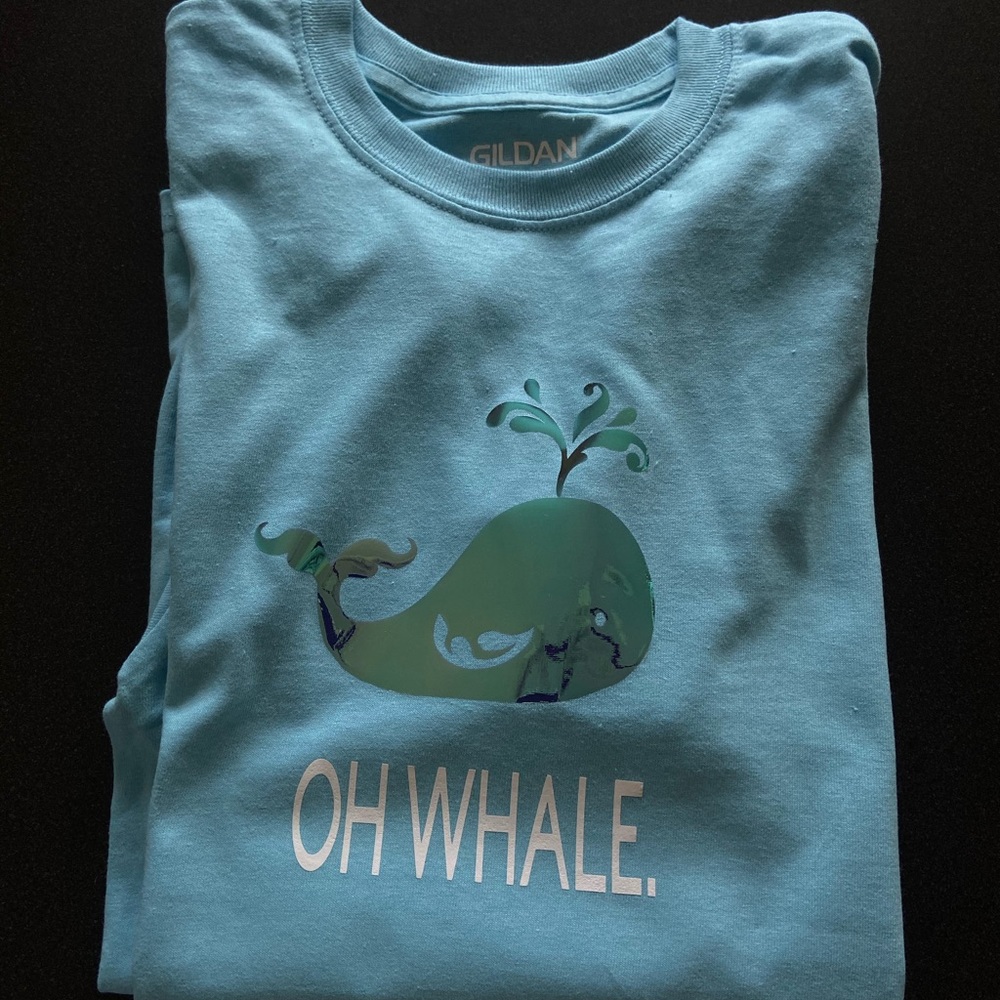 Handmade Metallic Oh Whale T Shirt
